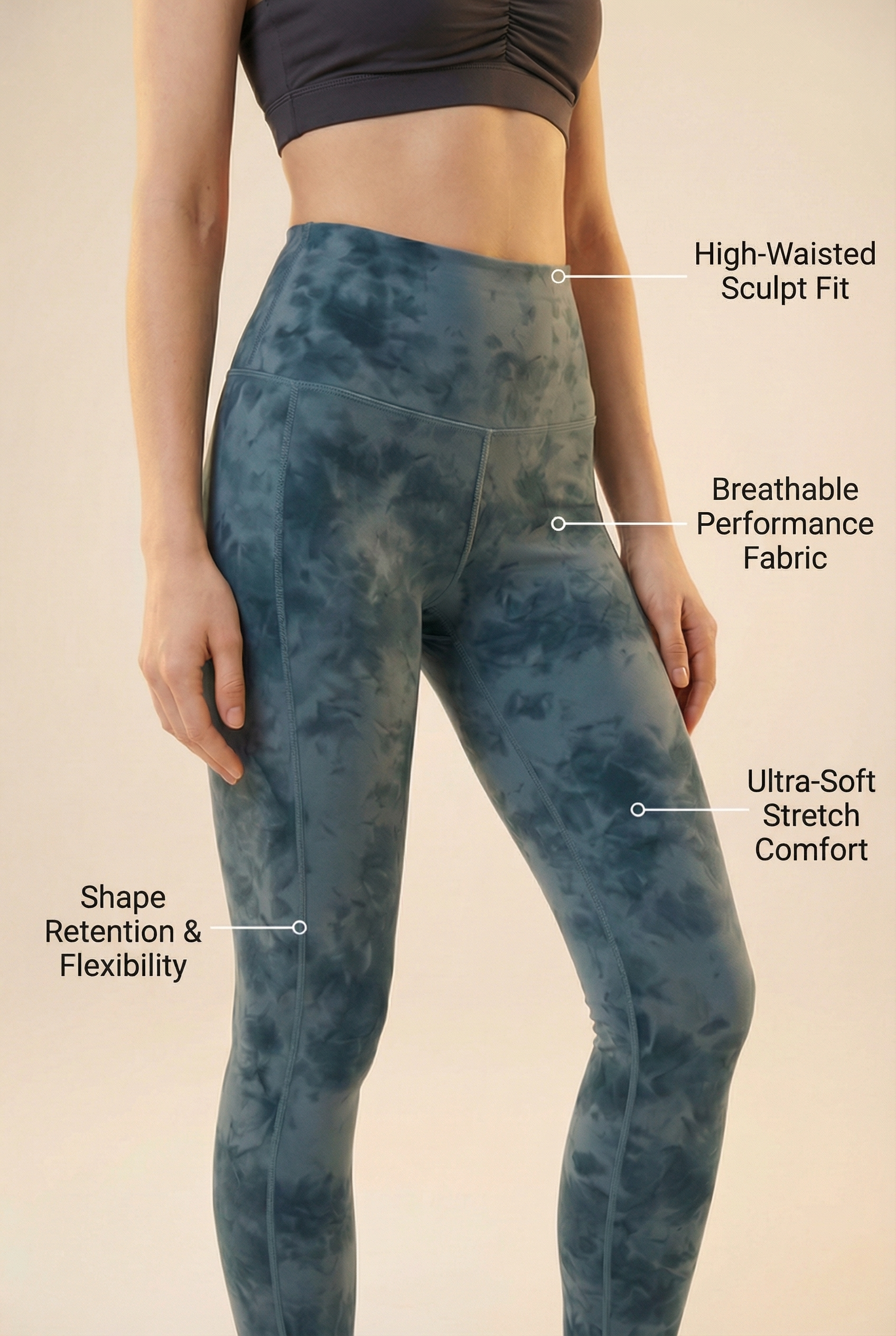 Tie-Dye Printed Lift High-Waist Legging
