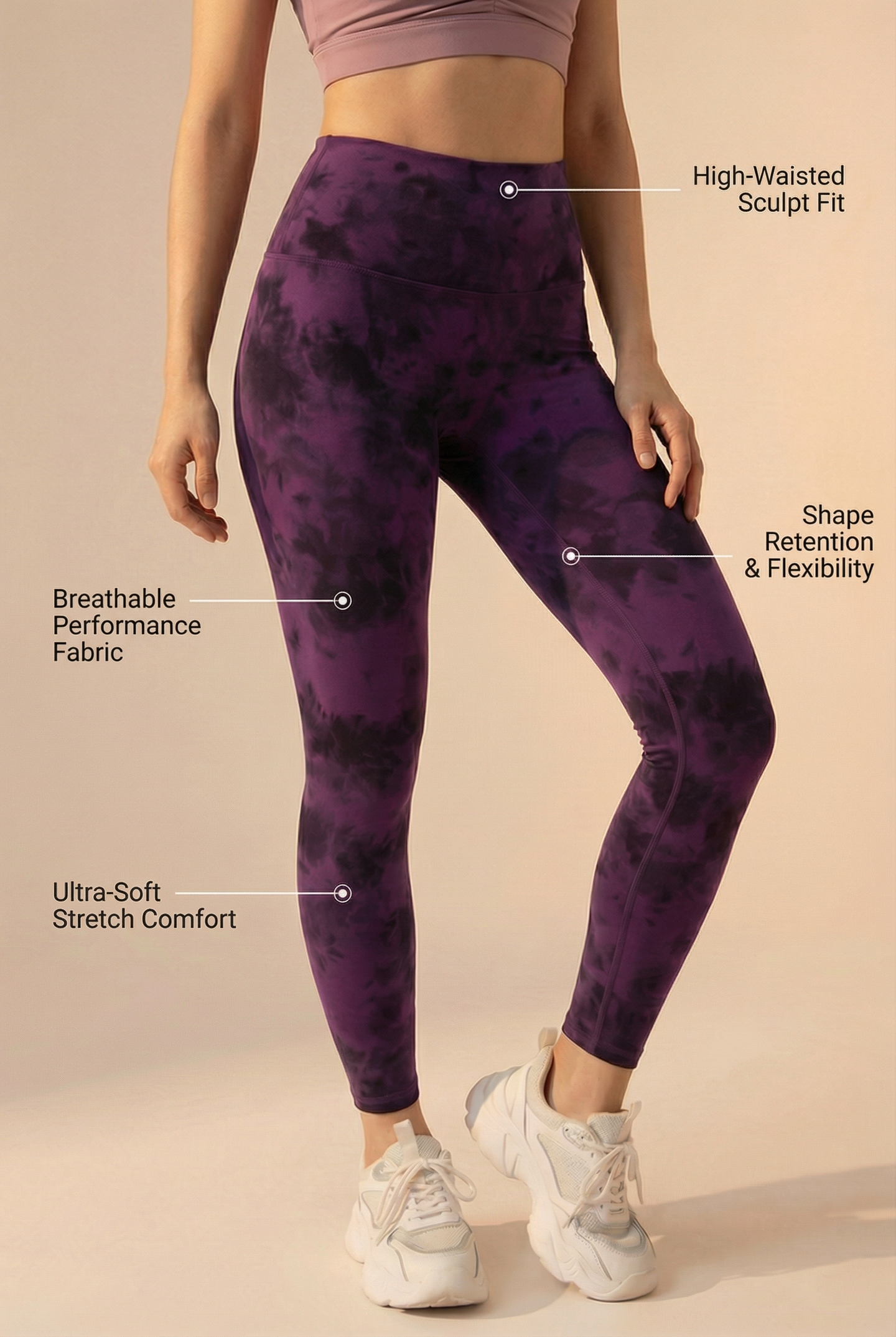 Tie-Dye Printed Lift High-Waist Legging