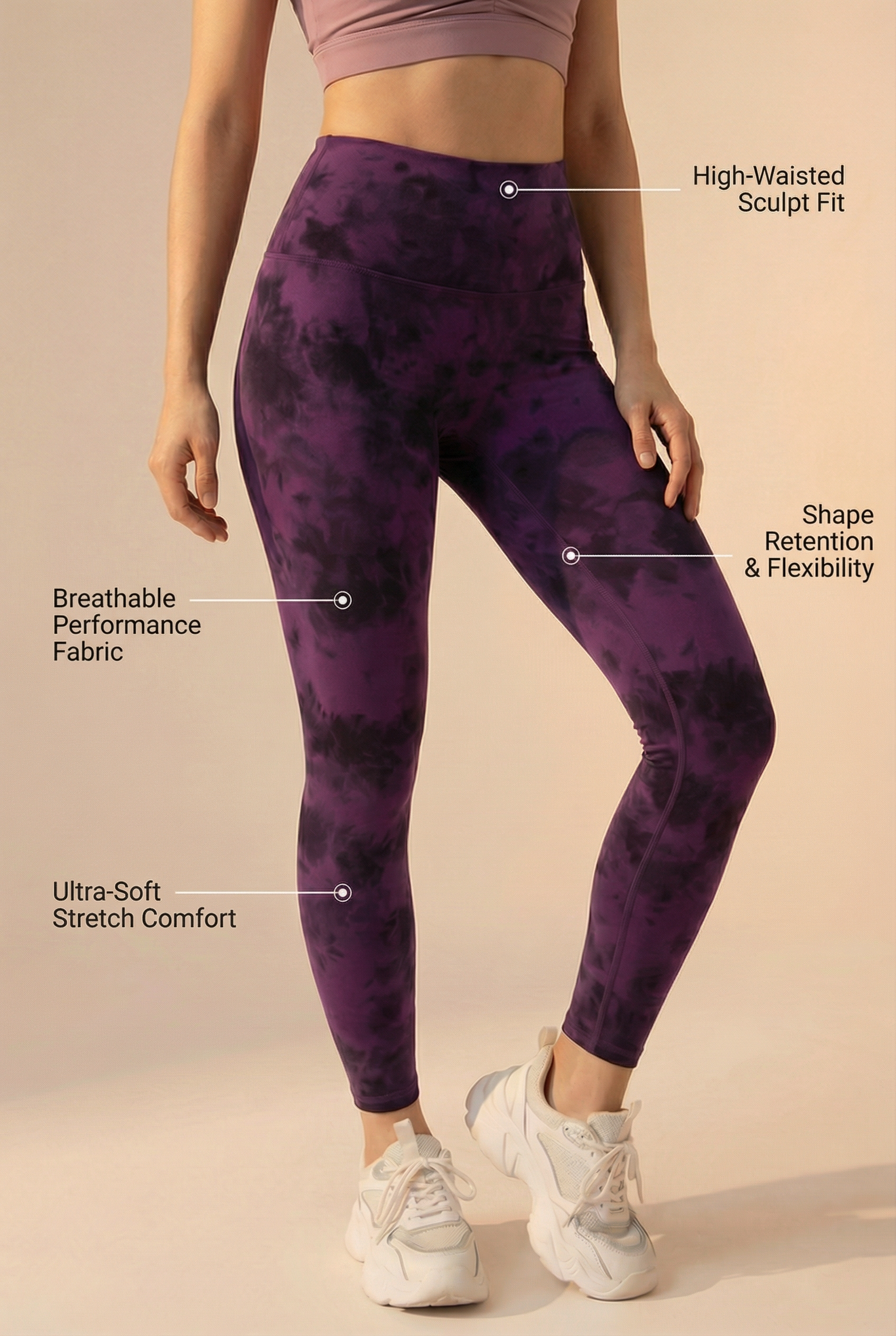 Tie-Dye Printed Lift High-Waist Legging