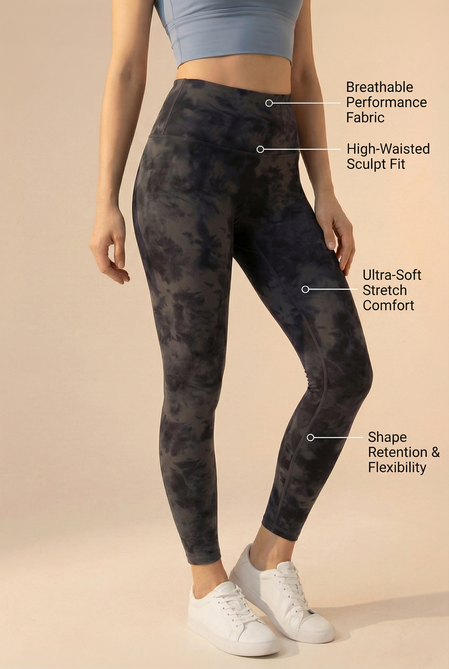 Tie-Dye Printed Lift High-Waist Legging