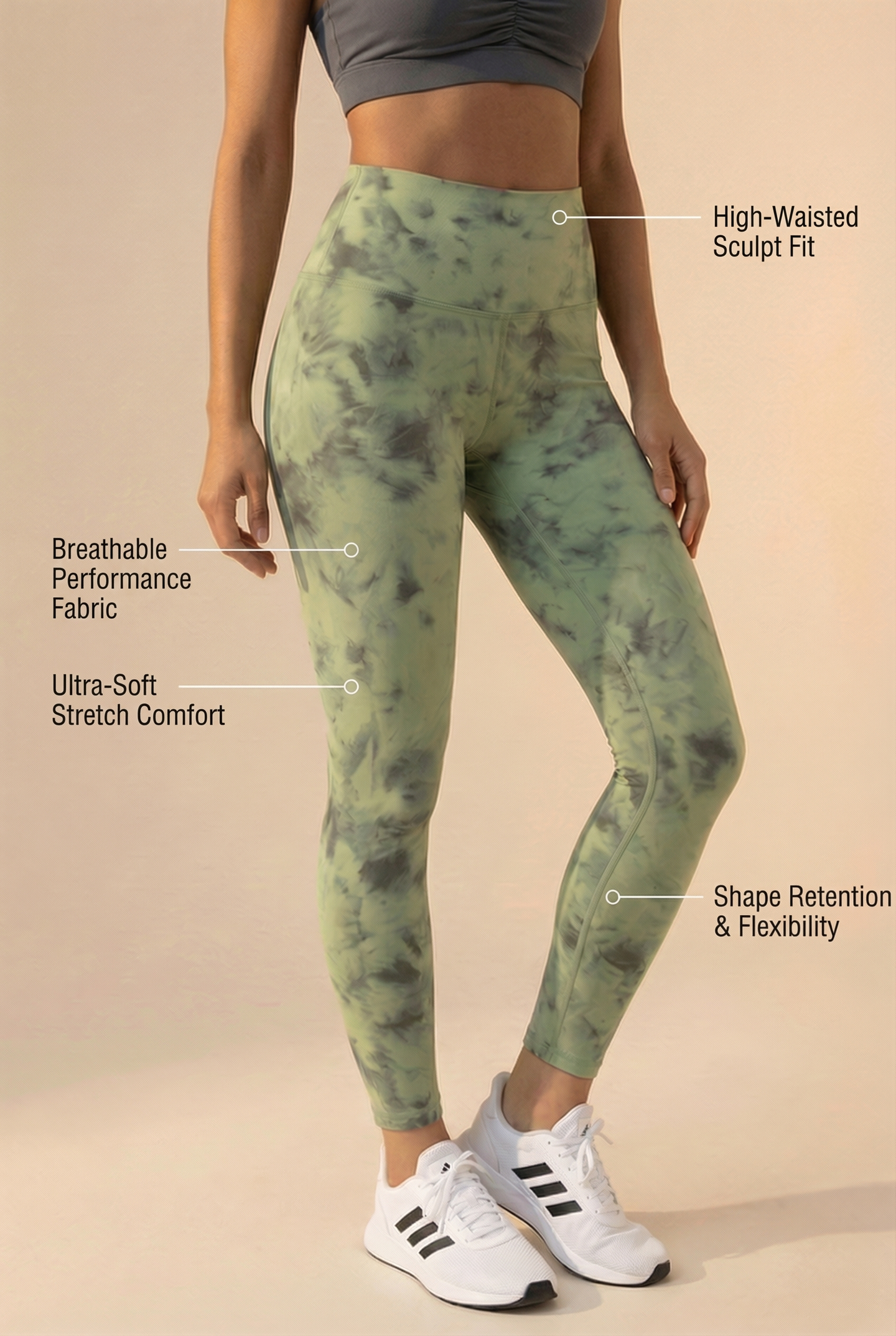 Tie-Dye Printed Lift High-Waist Legging