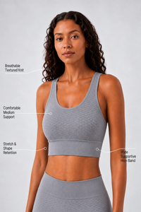 CoreFit Seamless Sports Bra - 2-Pack in Black / Atmosphere