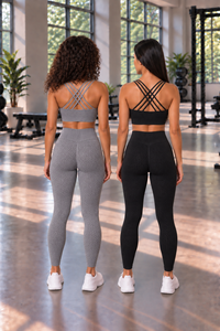 CoreFit Seamless Sports Bra - 2-Pack in Black / Atmosphere