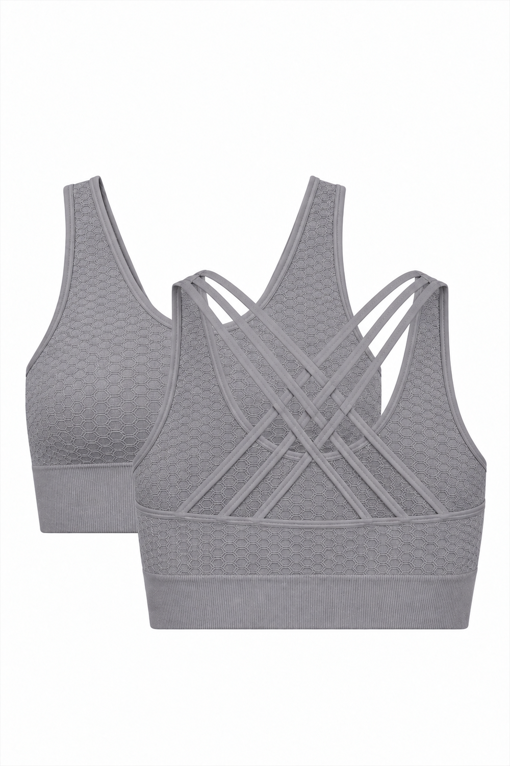 CoreFit Seamless Sports Bra - 2-Pack in Black / Atmosphere