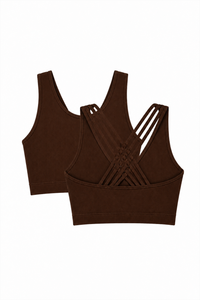 CoreFit Seamless Sports Bra - 2-Pack in Cappuccino / Atmosphere