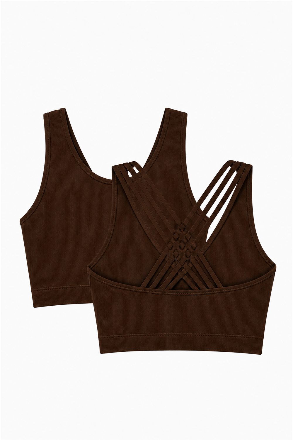 CoreFit Seamless Sports Bra - 2-Pack in Cappuccino / Black