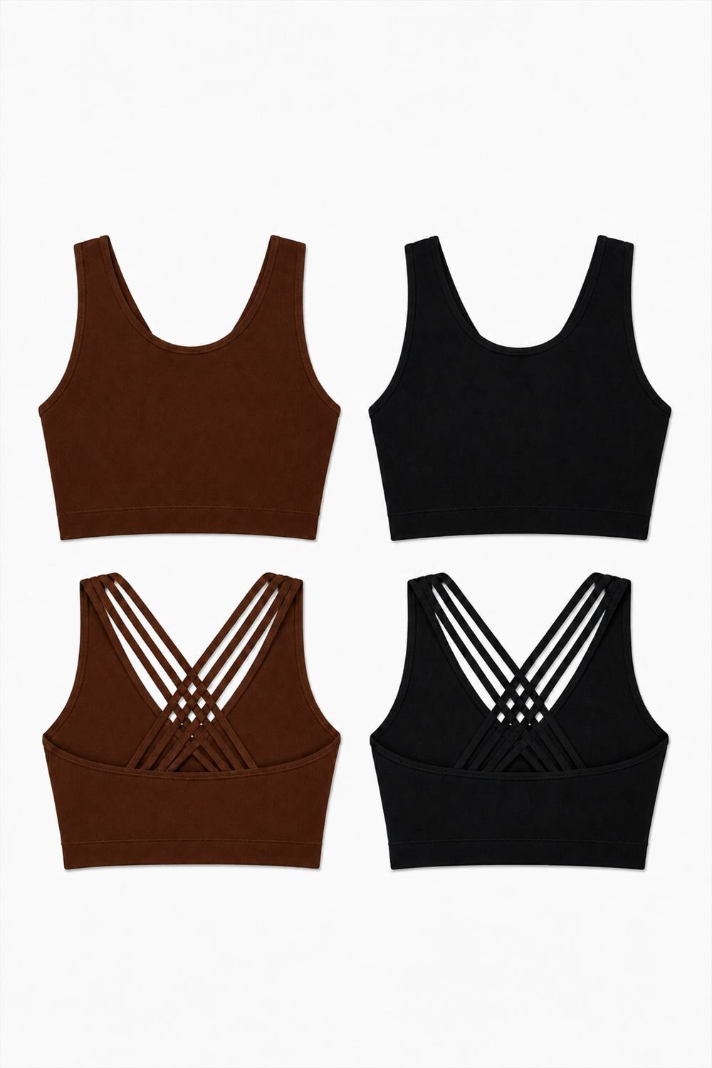 2-Pack CoreFit Racerback Sports Bra Apparel & Accessories > Activewear > Sports Bras > Multi-Packs by Profit Outfits