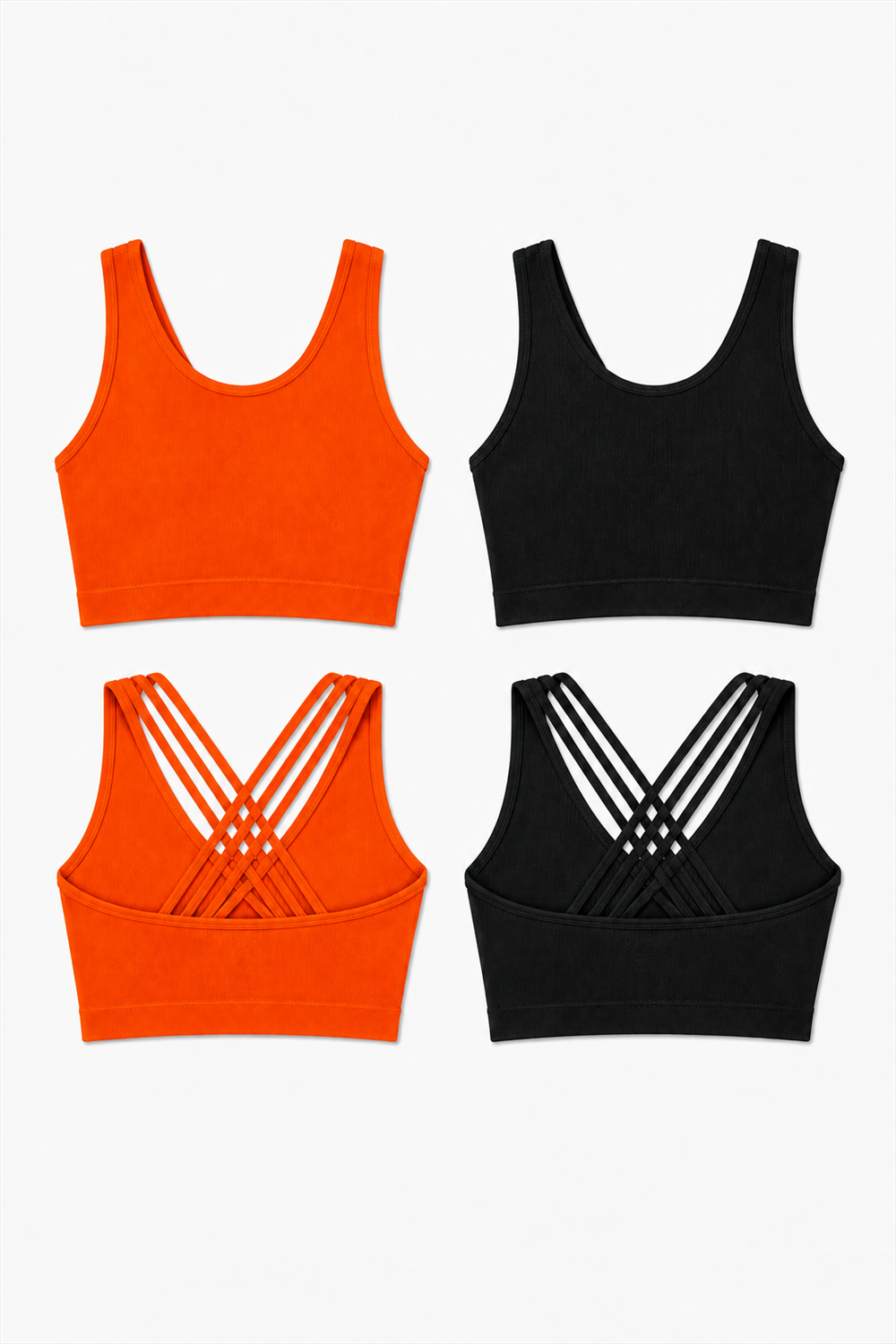 2-Pack CoreFit Racerback Sports Bra Apparel & Accessories > Activewear > Sports Bras > Multi-Packs by Profit Outfits