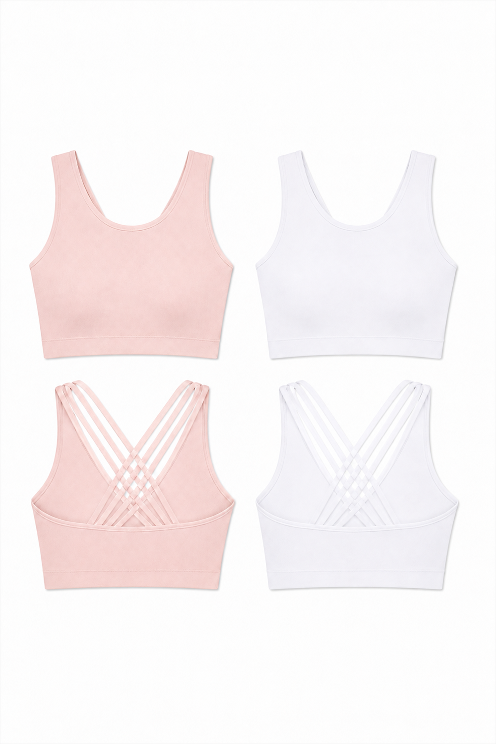 2-Pack CoreFit Racerback Sports Bra Apparel & Accessories > Activewear > Sports Bras > Multi-Packs by Profit Outfits