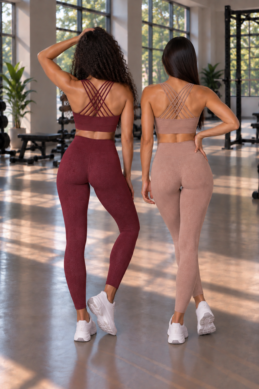 CoreFit Seamless Sports Bra - 2-Pack in Rose Brown / Atmosphere
