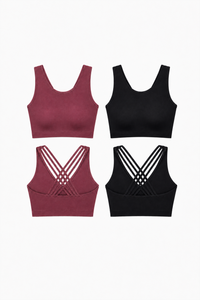 2-Pack CoreFit Racerback Sports Bra Apparel & Accessories > Activewear > Sports Bras > Multi-Packs by Profit Outfits