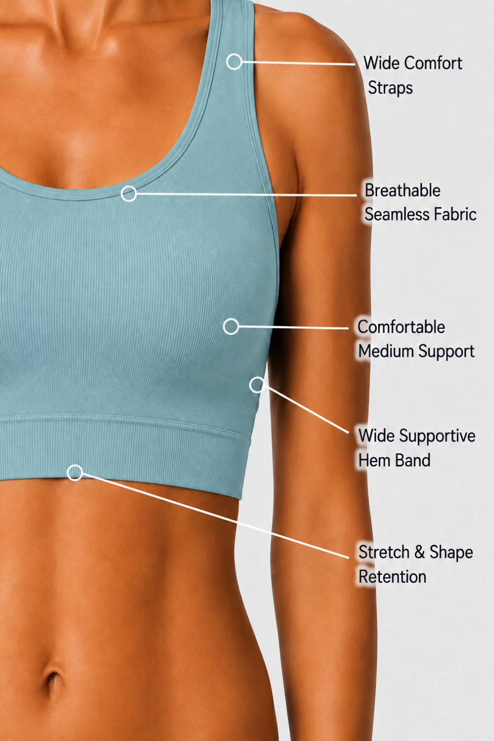 CoreFit Seamless Sports Bra - 2-Pack in Sage / Atmosphere
