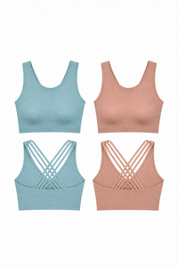 2-Pack CoreFit Racerback Sports Bra Apparel & Accessories > Activewear > Sports Bras > Multi-Packs by Profit Outfits