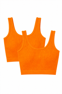 CoreFit Seamless Sports Bra - 2-Pack in Lemon Drop / White