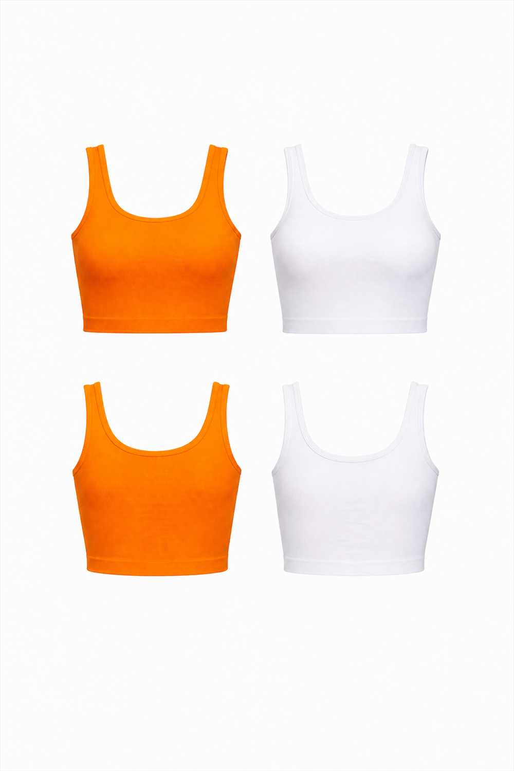 CoreFit Seamless Sports Bra - 2-Pack in Lemon Drop / White