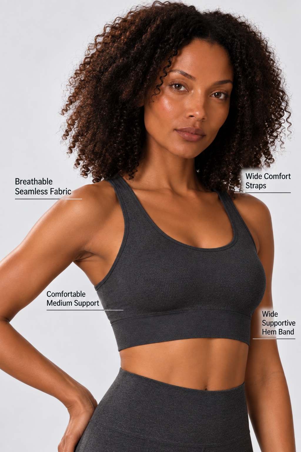 CoreFit Seamless Sports Bra - 2-Pack in Urban Chic / White