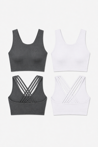 2-Pack CoreFit Racerback Sports Bra Apparel & Accessories > Activewear > Sports Bras > Multi-Packs by Profit Outfits