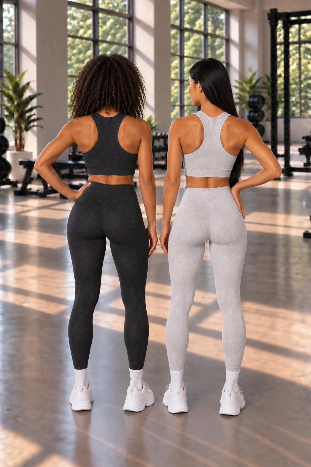 2-Pack CoreFit Racerback Sports Bra in Urban Chic / White