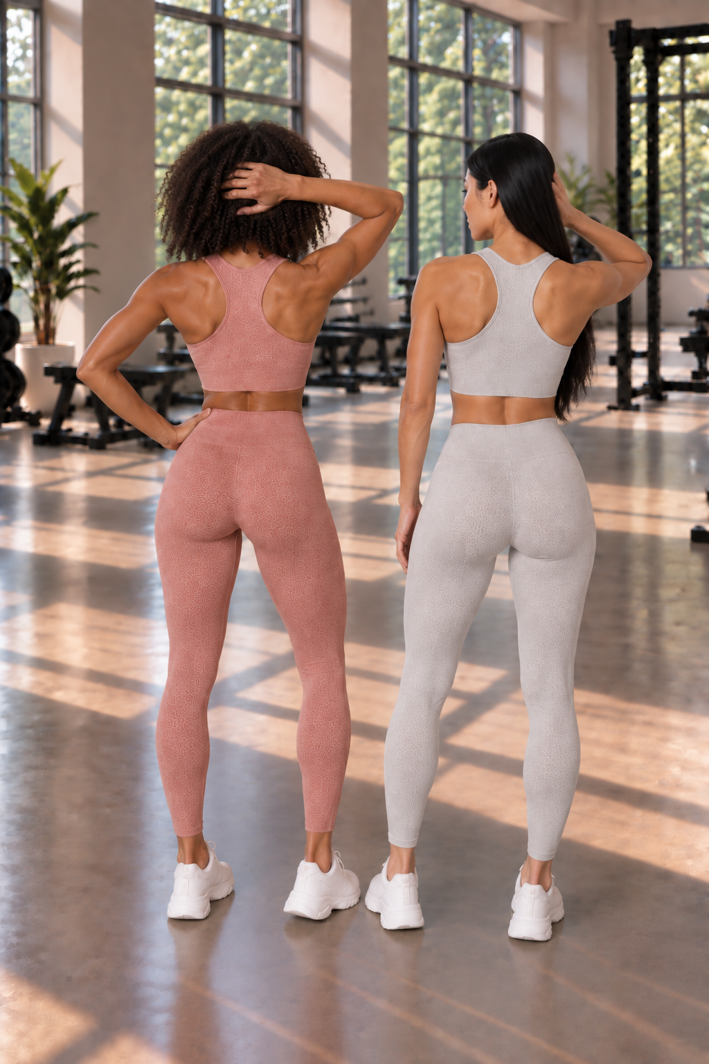2-Pack CoreFit Racerback Sports Bra in White / Atmosphere