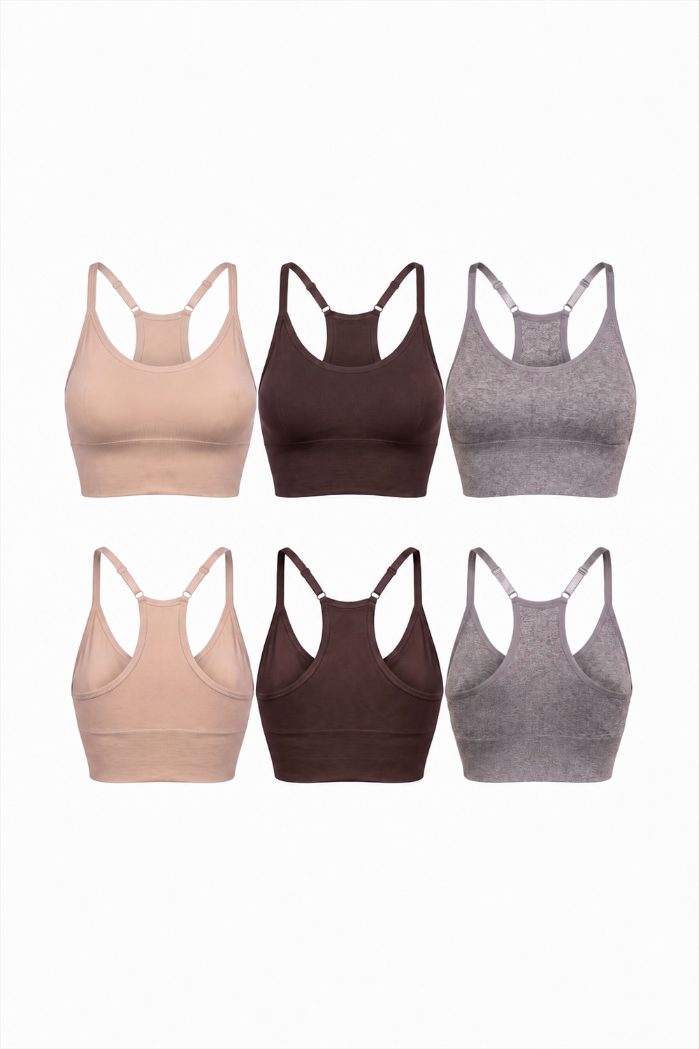 3-Pack CoreFit Racerback Sports Bra Apparel & Accessories > Activewear > Sports Bras > Multi-Packs by Profit Outfits