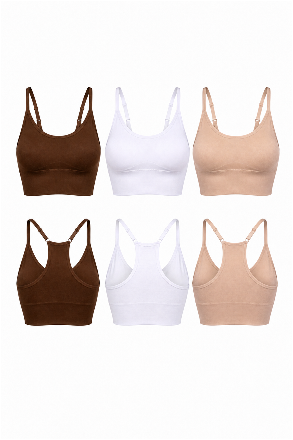 3-Pack CoreFit Racerback Sports Bra Apparel & Accessories > Activewear > Sports Bras > Multi-Packs by Profit Outfits