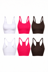 3-Pack CoreFit Racerback Sports Bra Apparel & Accessories > Activewear > Sports Bras > Multi-Packs by Profit Outfits