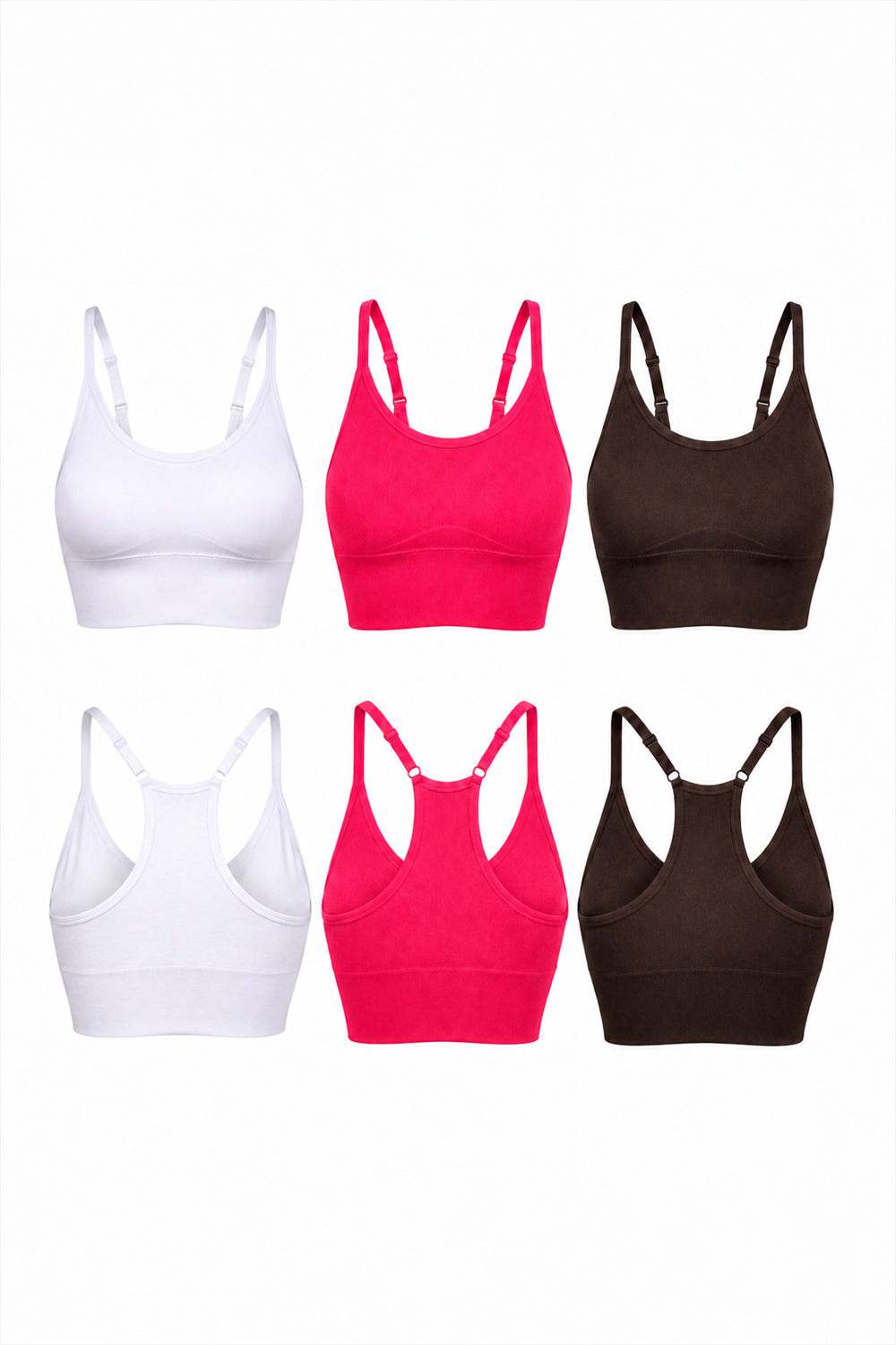 3-Pack CoreFit Racerback Sports Bra Apparel & Accessories > Activewear > Sports Bras > Multi-Packs by Profit Outfits