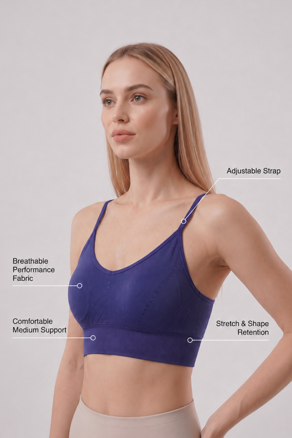 3-Pack CoreFit Racerback Sports Bra Apparel & Accessories > Activewear > Sports Bras > Multi-Packs by Profit Outfits