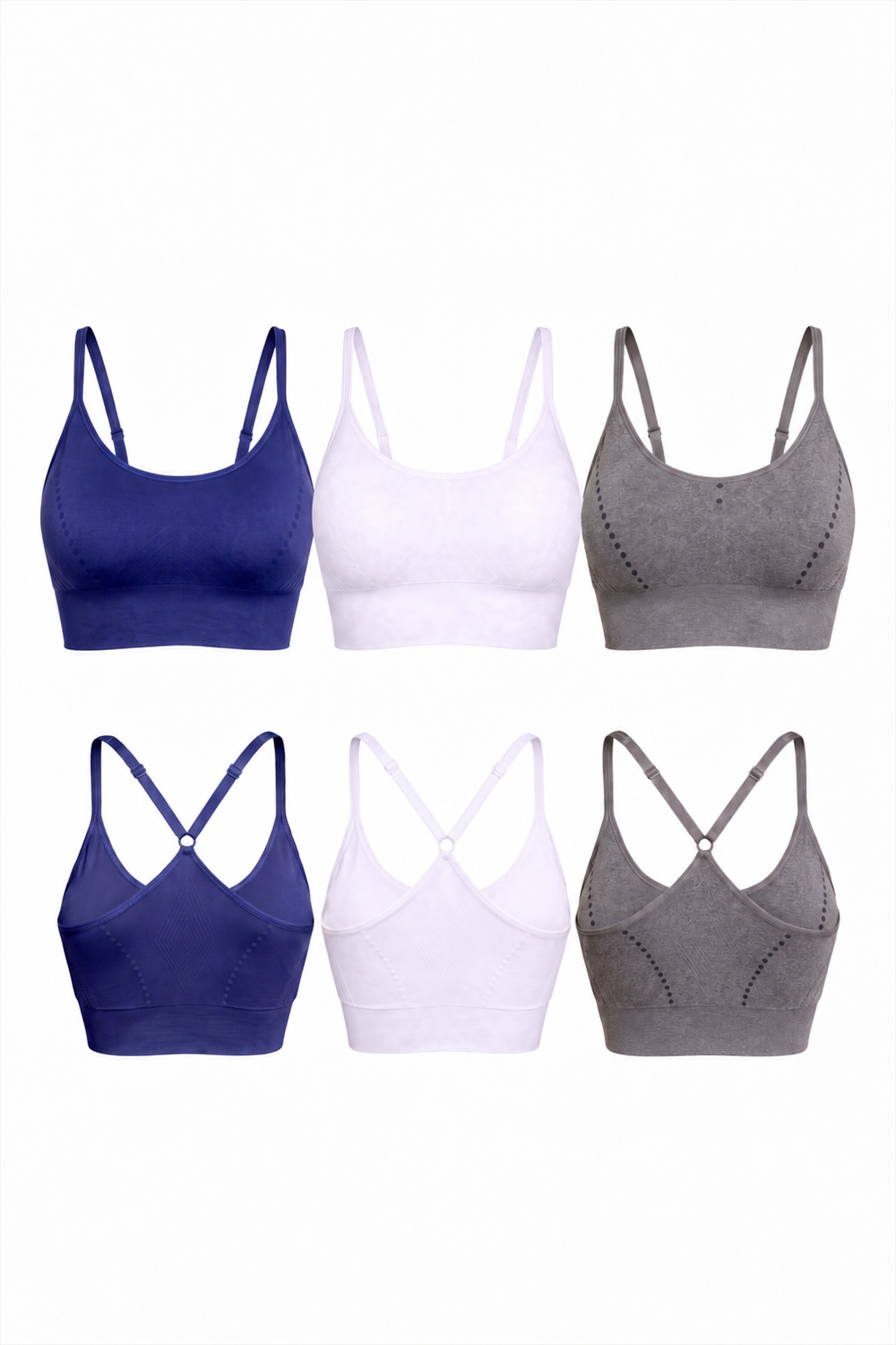 3-Pack CoreFit Racerback Sports Bra Apparel & Accessories > Activewear > Sports Bras > Multi-Packs by Profit Outfits