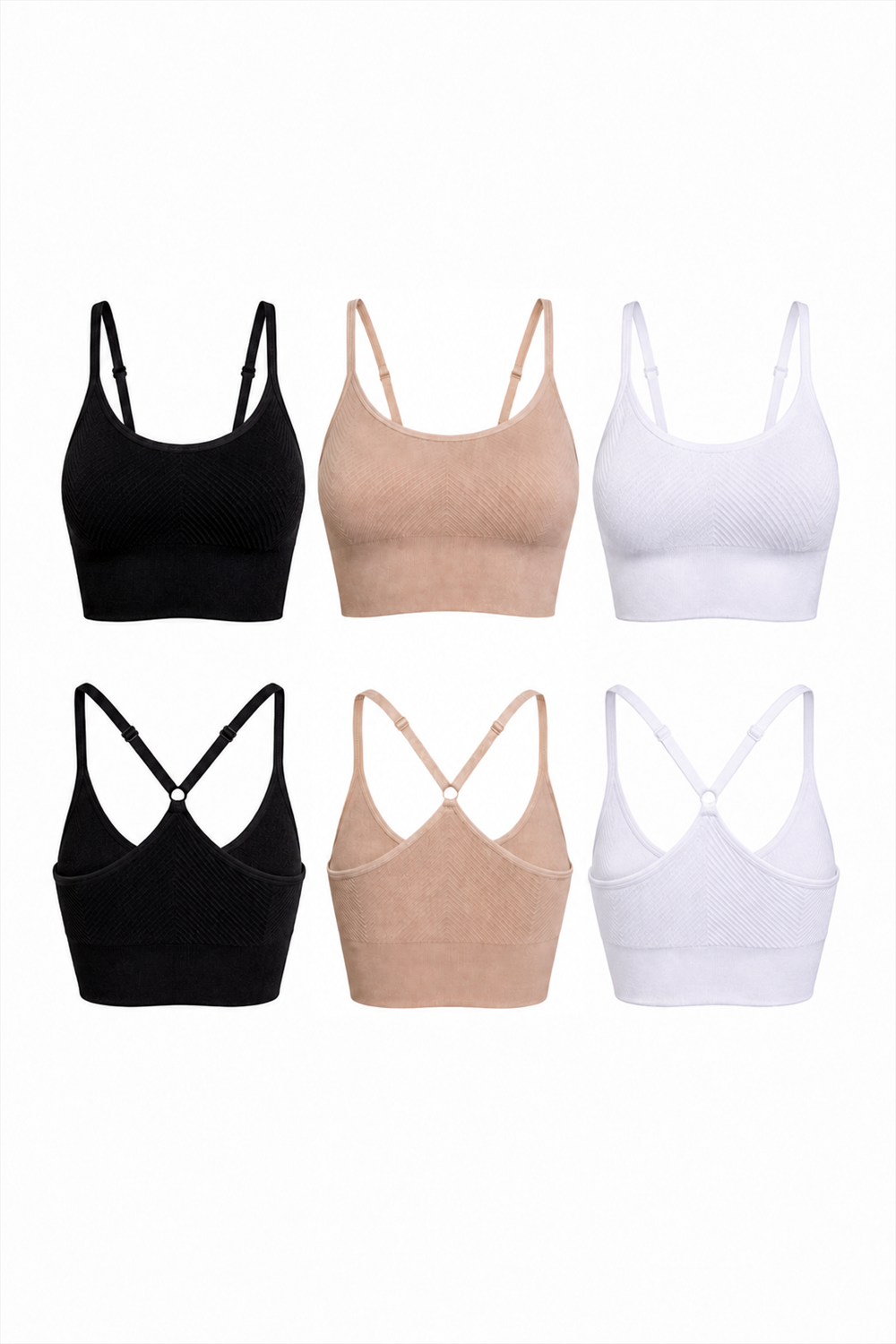 3-Pack CoreFit Racerback Sports Bra Apparel & Accessories > Activewear > Sports Bras > Multi-Packs by Profit Outfits