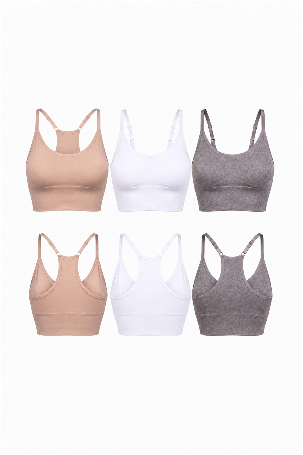3-Pack CoreFit Racerback Sports Bra Apparel & Accessories > Activewear > Sports Bras > Multi-Packs by Profit Outfits