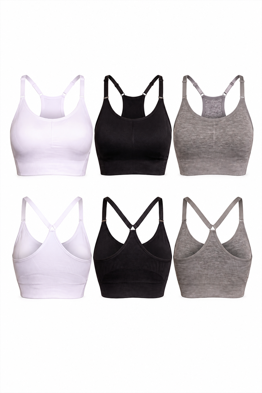3-Pack CoreFit Racerback Sports Bra Apparel & Accessories > Activewear > Sports Bras > Multi-Packs by Profit Outfits