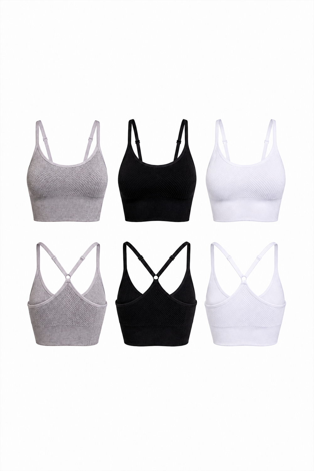 3-Pack CoreFit Racerback Sports Bra Apparel & Accessories > Activewear > Sports Bras > Multi-Packs by Profit Outfits