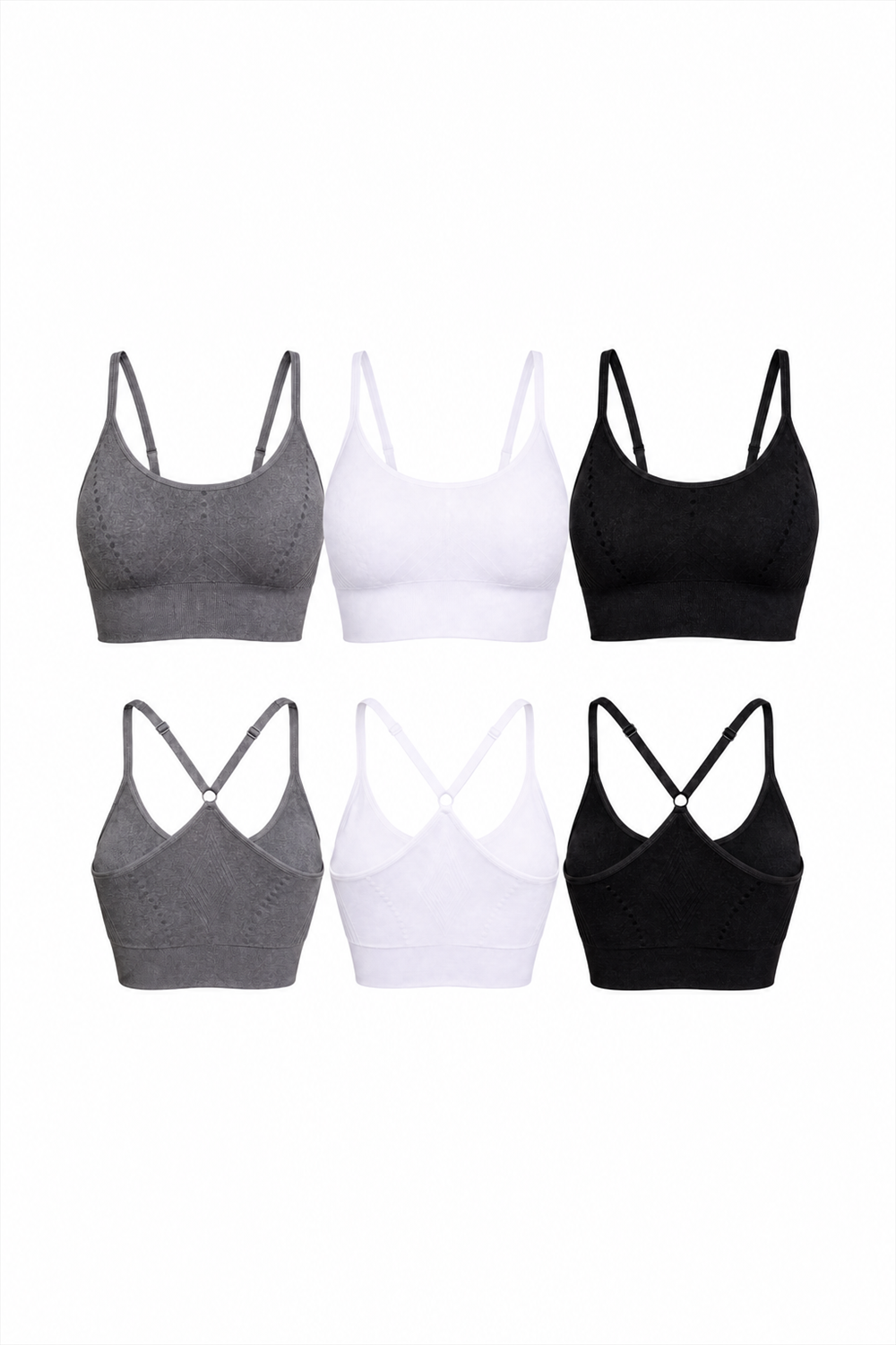 3-Pack CoreFit Racerback Sports Bra Apparel & Accessories > Activewear > Sports Bras > Multi-Packs by Profit Outfits