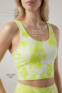 Tie-Dye Printed Yoga Sports Bra