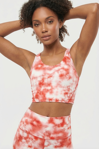 Tie-Dye Printed Yoga Sports Bra
