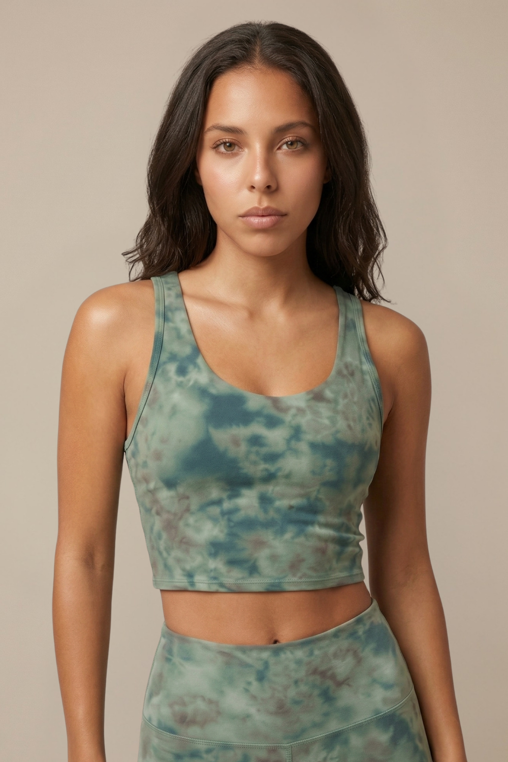 Tie-Dye Printed Yoga Sports Bra