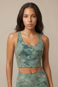 Tie-Dye Printed Yoga Sports Bra