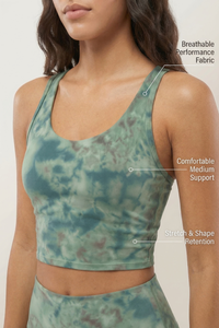Tie-Dye Printed Yoga Sports Bra