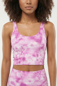 Tie-Dye Printed Yoga Sports Bra