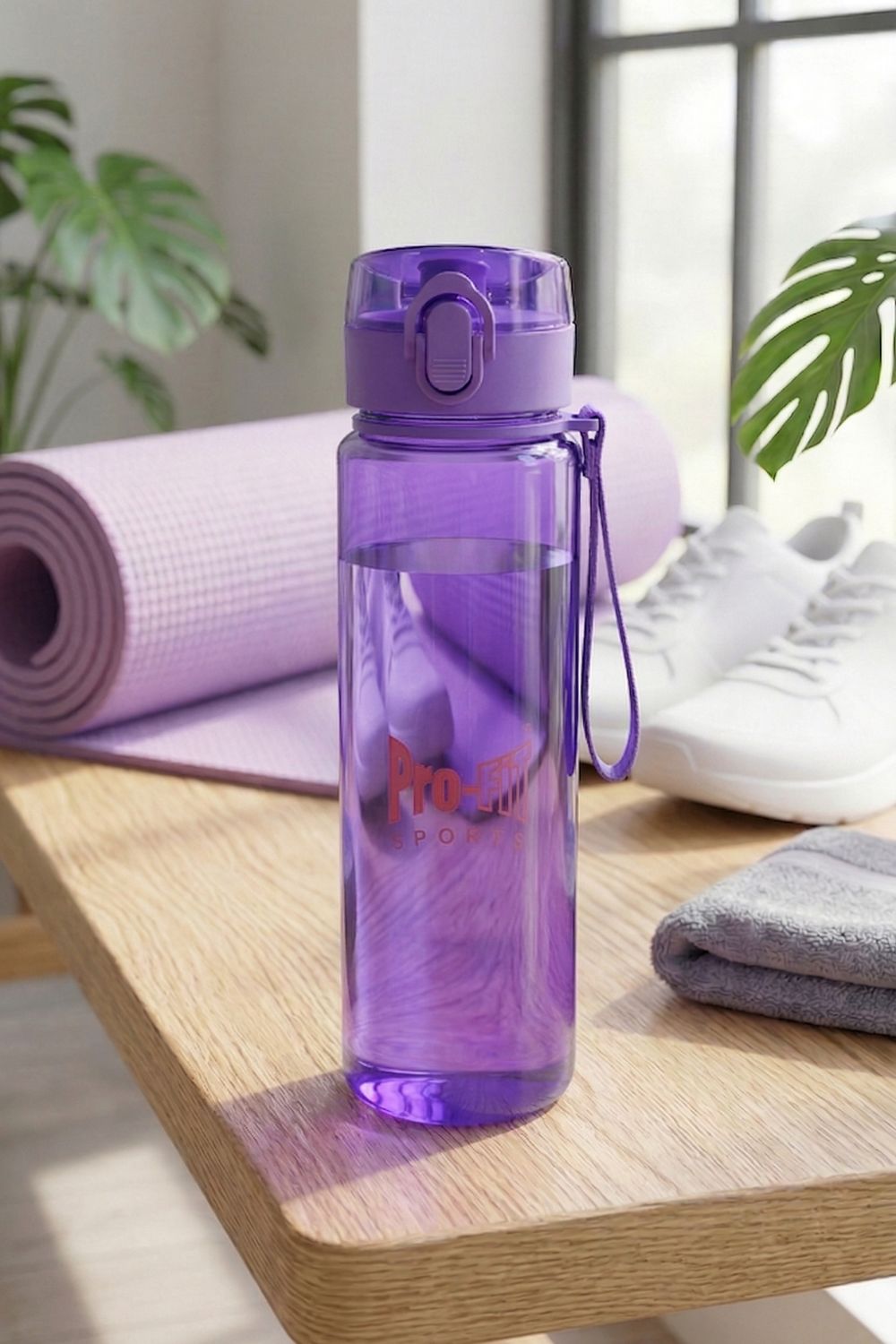 Clear Studio Water Bottle - Purple