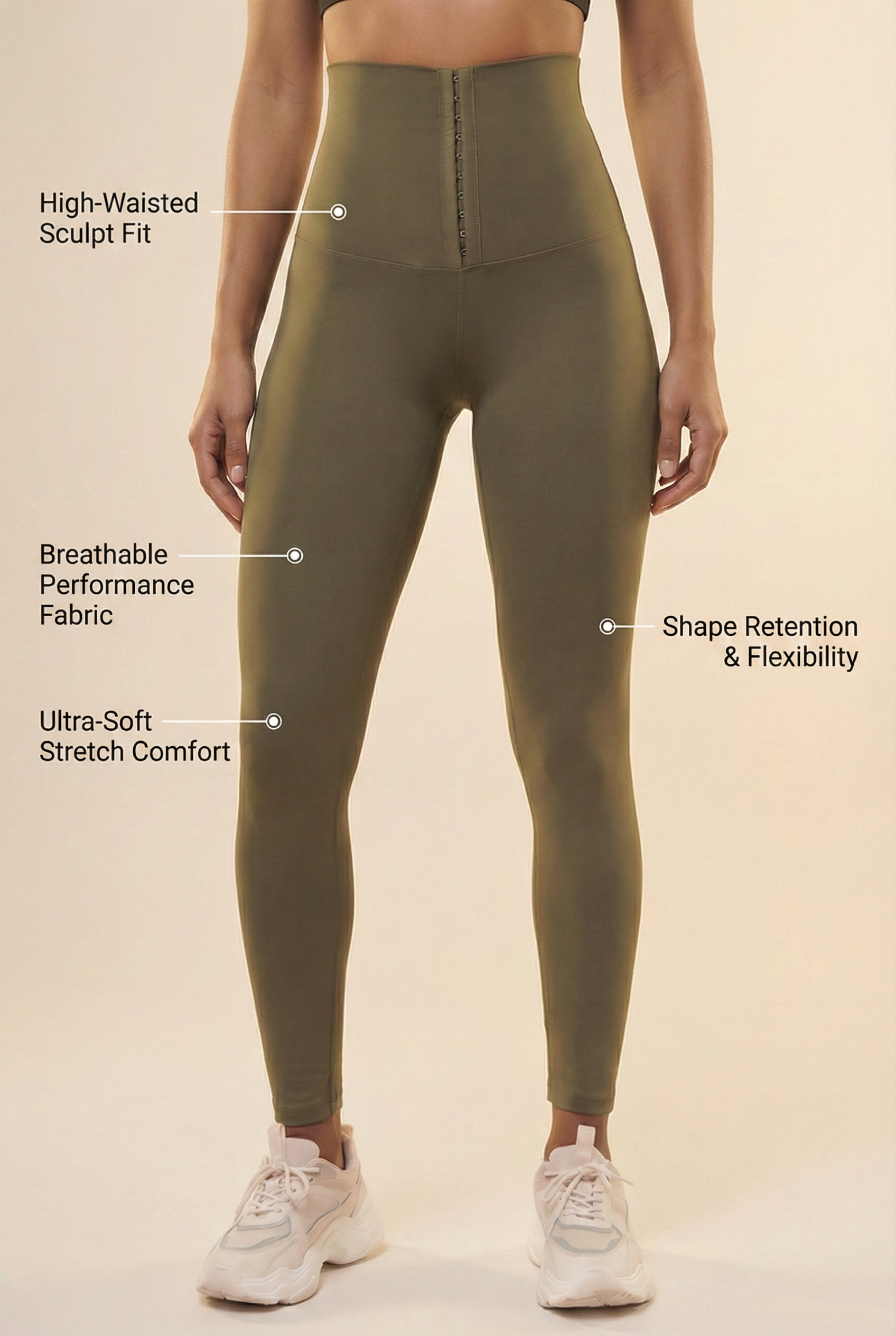 Contour Hook-Front High-Waist Legging