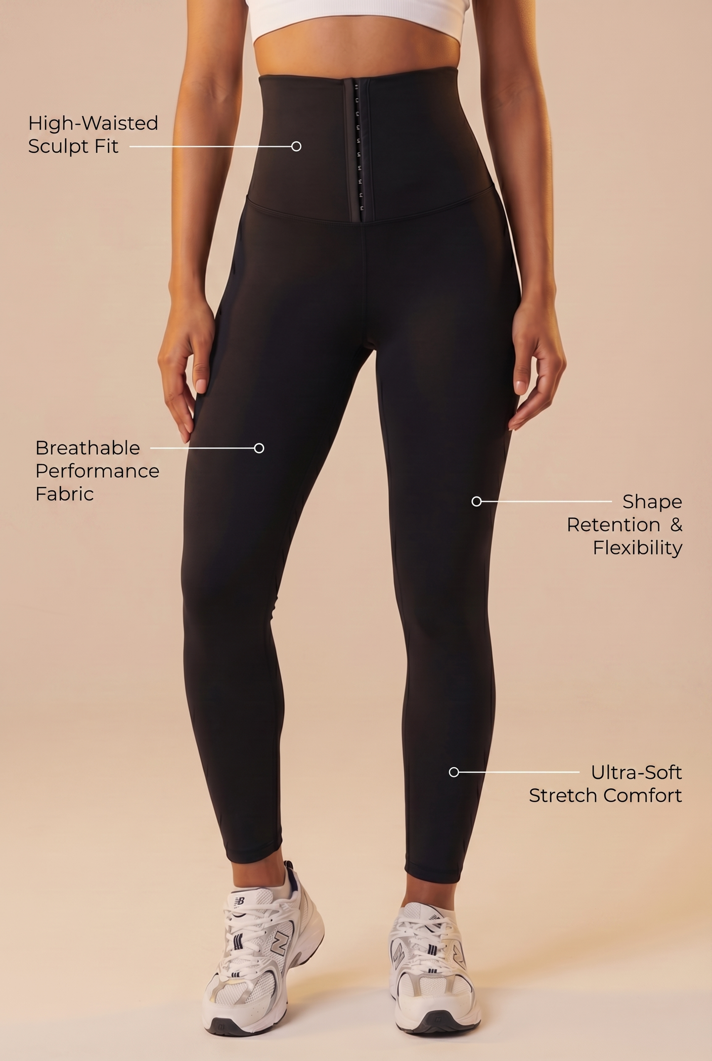 Contour Hook-Front High-Waist Legging