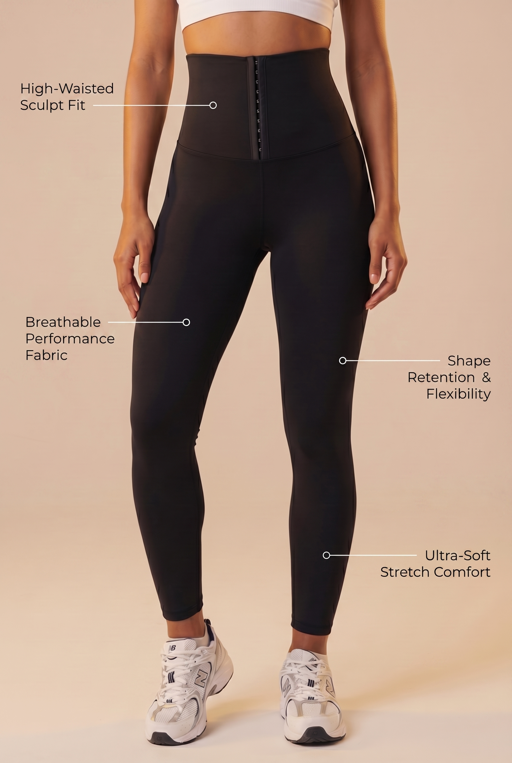 Contour Hook-Front High-Waist Legging