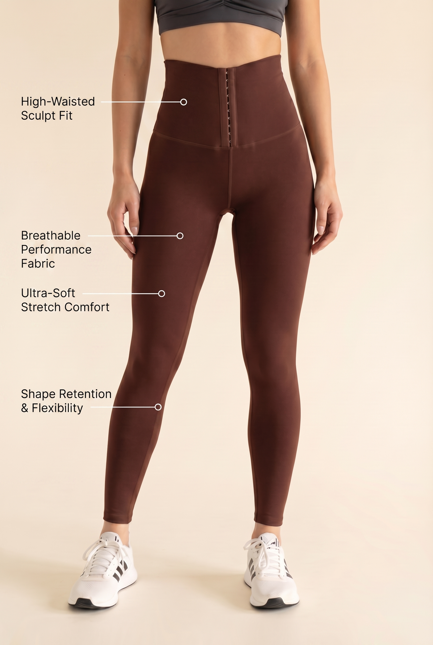 Contour Hook-Front High-Waist Legging