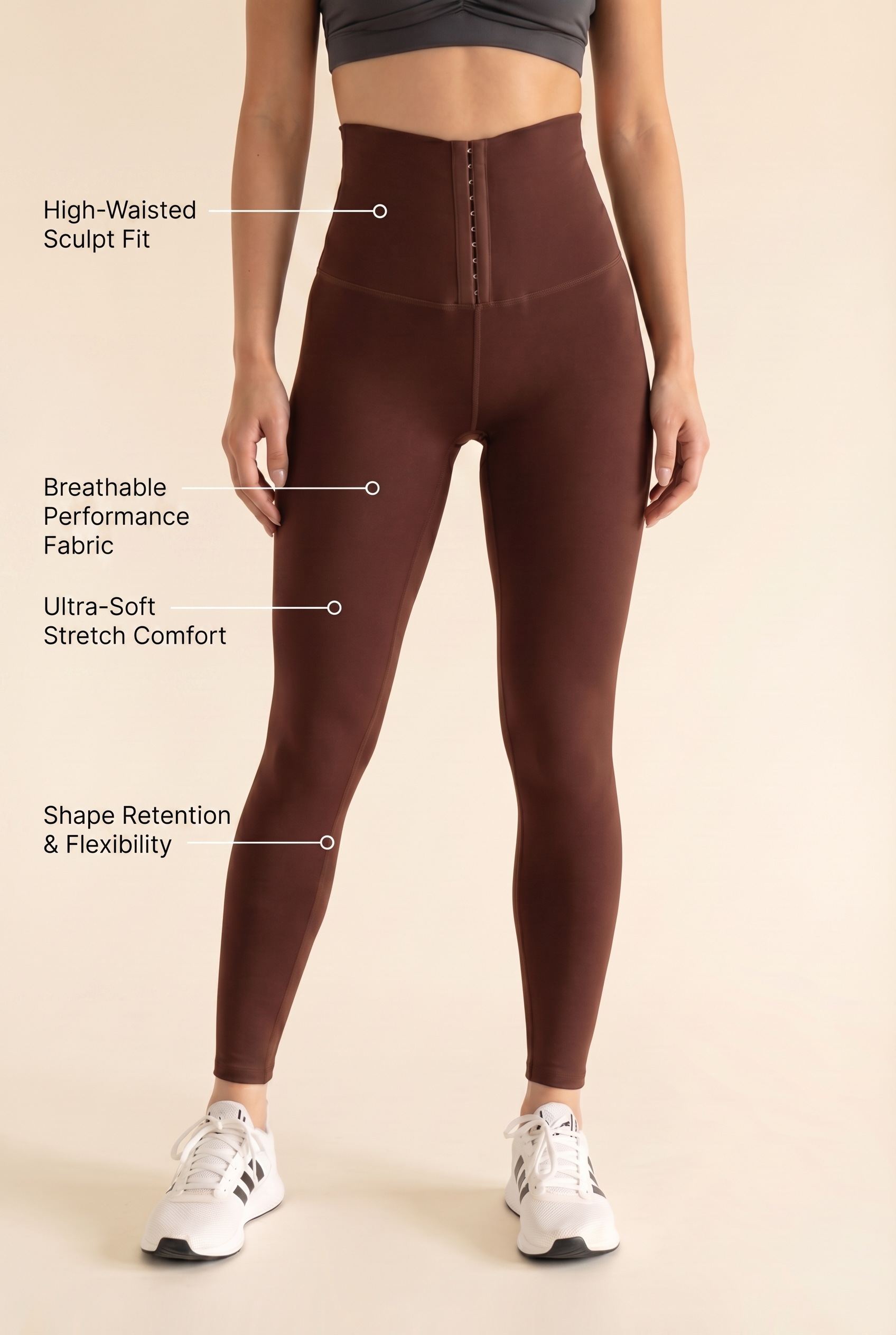Contour Hook-Front High-Waist Legging