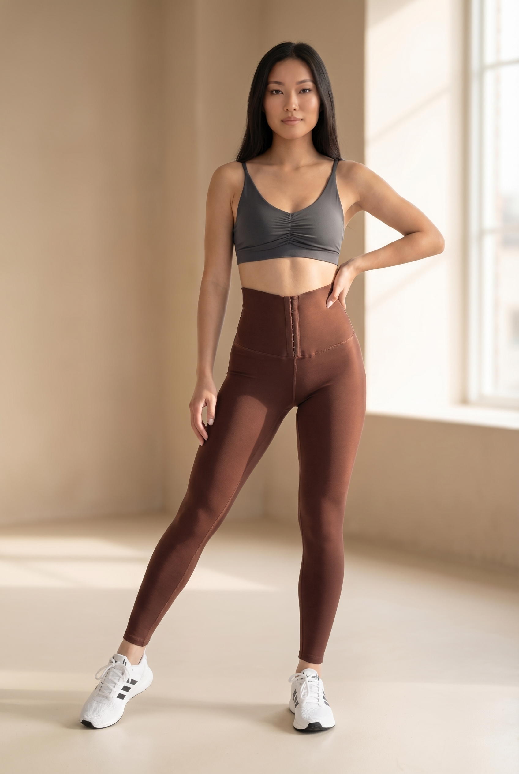 Contour Hook-Front High-Waist Legging
