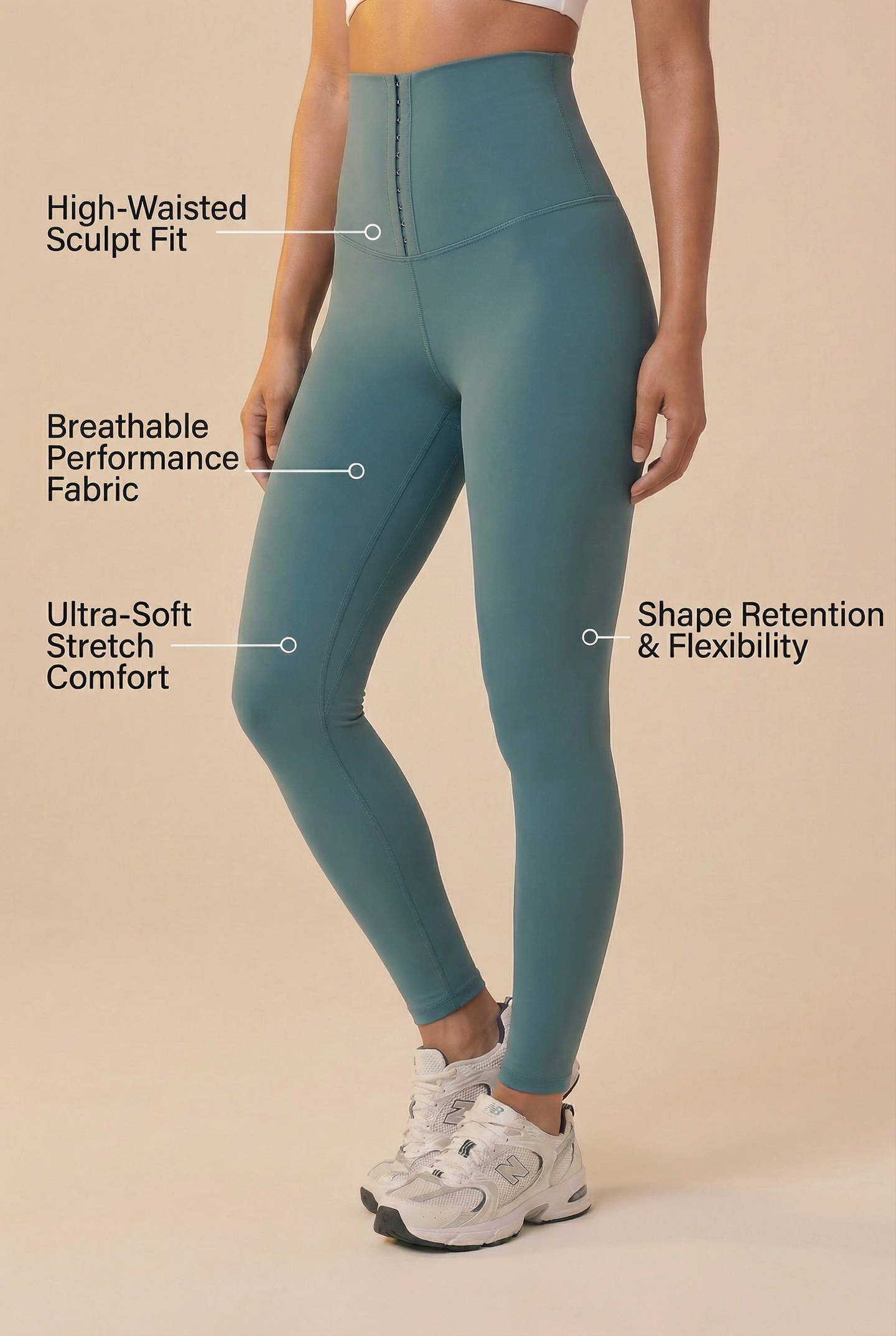 Contour Hook-Front High-Waist Legging