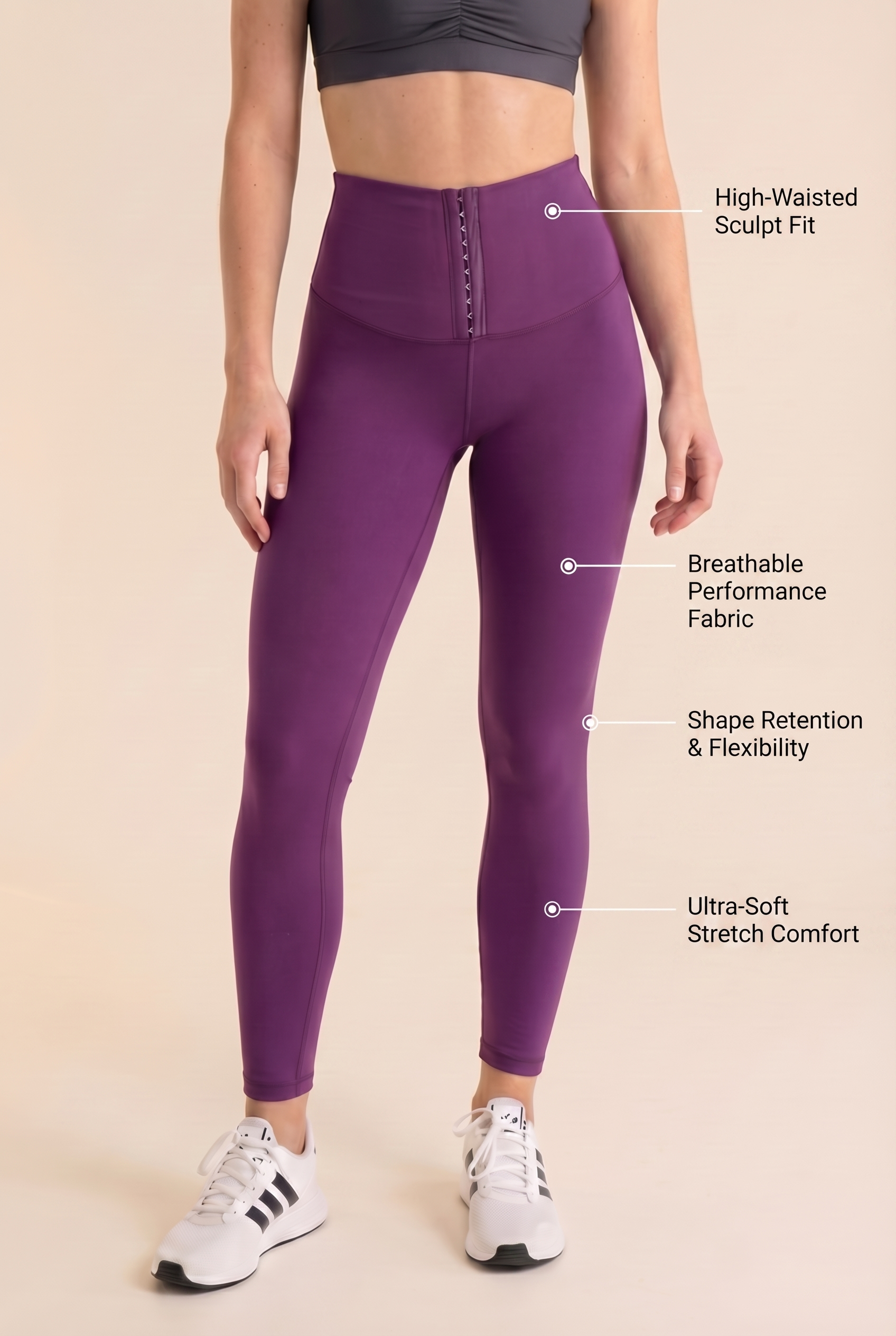 Contour Hook-Front High-Waist Legging