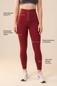 Contour Hook-Front High-Waist Legging